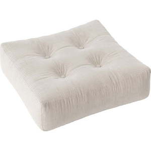 Manšestrový sedací puf Karup Design More Ivory obraz