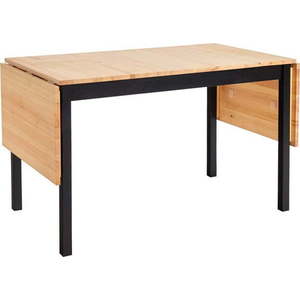 Borovicový rozkládací jídelní stůl s černou konstrukcí Bonami Essentials Brisbane, 120 (200) x 70 cm obraz