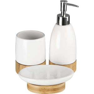 Bílá kamenná sada doplňků do koupelny Earth – Premier Housewares obraz