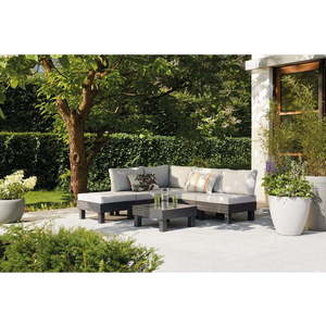 Šedý zahradní lounge set pro 4 Cantara – Keter obraz