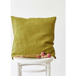 Lněný povlak na polštář 50x50 cm Moss Green – Linen Tales obraz