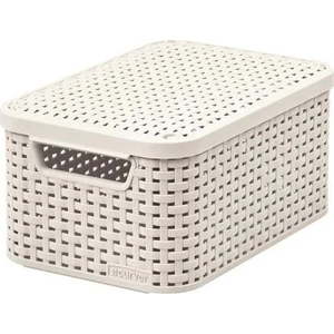 Krémový plastový úložný box s víkem 20x29x14 cm Style – Curver obraz