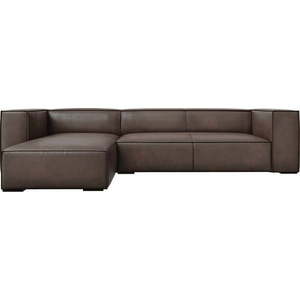 Hnědá kožená rohová pohovka (levý roh) Madame – Windsor & Co Sofas obraz
