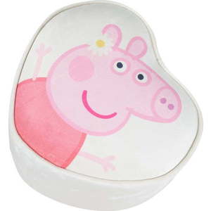 Bílý sametový dětský puf Peppa Pig – Roba obraz