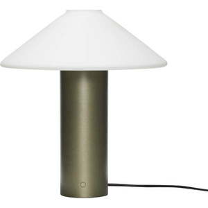 Tmavě zelená stolní lampa se skleněným stínidlem (výška 40 cm) Orbit – Hübsch obraz
