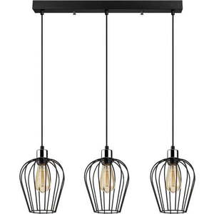 Černé závěsné svítidlo pro 3 žárovky Opviq lights Tel Long obraz