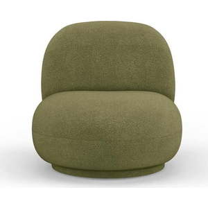 Zelené křeslo z textilie bouclé Chuck – Micadoni Home obraz