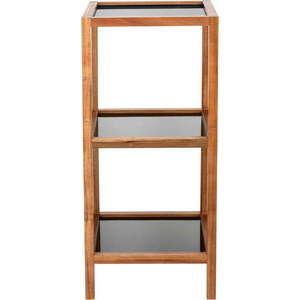 Skleněný koupelnový regál v černo-přírodní barvě 36x79 cm Fondi – Wenko obraz