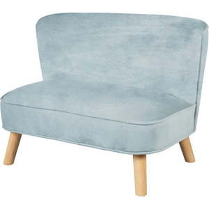 Světle modrá sametová dětská pohovka 70 cm Lil Sofa – Roba obraz
