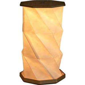 Hnědá LED stolní lampa (výška 18 cm) Twist Hexagon – Gingko obraz
