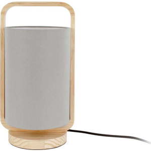 Šedá stolní lampa Leitmotiv Snap, výška 21, 5 cm obraz