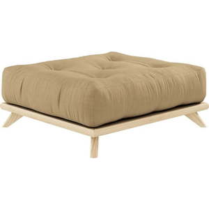 Podnožka Karup Design Senza Natural Clear/Wheat Beige obraz