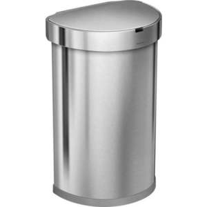 Bezdotykový odpadkový koš z nerezové oceli 45 l - simplehuman obraz