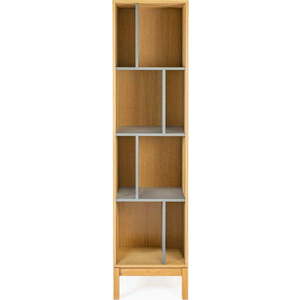 Šedá knihovna v dekoru dubu 45x185 cm AbbeyWood - Woodman obraz