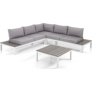 Světle šedý hliníkový zahradní lounge set pro 4 Nydri – Tomasucci obraz