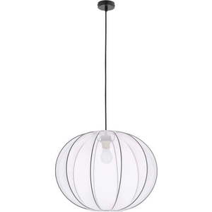Bílé závěsné svítidlo s textilním stínidlem ø 52 cm Mellow – Candellux Lighting obraz