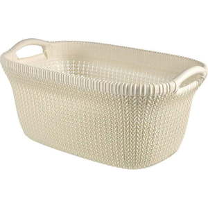 Krémový koš na čisté prádlo Curver Knit Lungo obraz