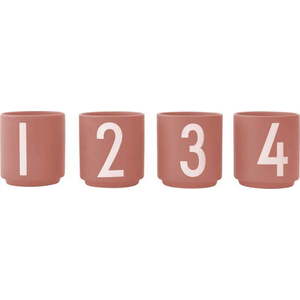 Porcelánové svícny v sadě 4 ks Mini - Design Letters obraz