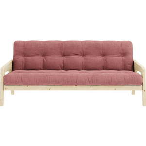 Růžová manšestrová rozkládací pohovka 204 cm Grab Clear – Karup Design obraz