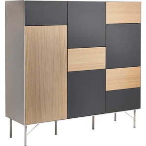 Vysoká komoda v dekoru dubu v antracitovo-přírodní barvě 136x133 cm Edge by Hammel – Hammel Furniture obraz