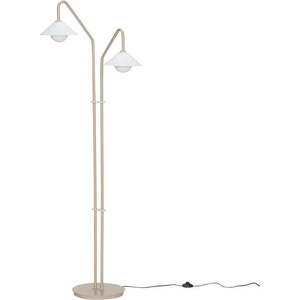 Béžová stojací lampa se skleněným stínidlem (výška 165 cm) Come – Hübsch obraz