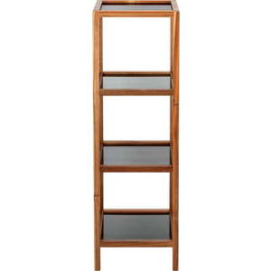 Skleněný koupelnový regál v černo-přírodní barvě 36x112 cm Fondi – Wenko obraz