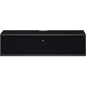 Černý TV stolek v dekoru jasanu 89x22 cm Mistral – Hammel Furniture obraz