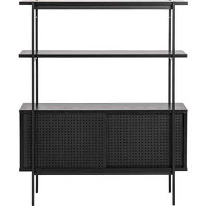 Černá knihovna v dekoru jasanu s posuvnými dveřmi 94x114 cm Angus – Actona obraz