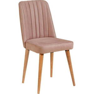 Světle růžová sametová jídelní židle Stormi Sandalye – Kalune Design obraz