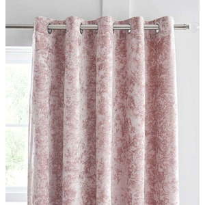 Růžové závěsy v sadě 2 ks 168x229 cm Crushed Velvet – Catherine Lansfield obraz