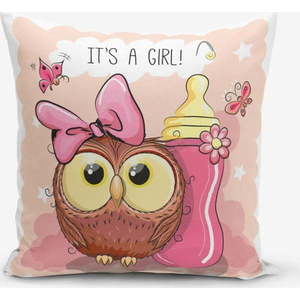 Dětský povlak na polštář 43x43 cm Girl Owl – Mila Home obraz