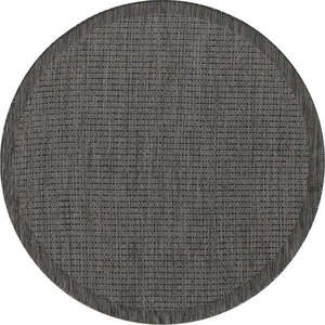 Tmavě šedý kulatý venkovní koberec ø 120 cm Giza – Ayyildiz Carpets obraz
