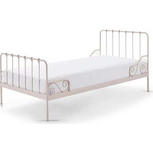 Růžová kovová dětská postel Vipack Alice, 90 x 200 cm obraz