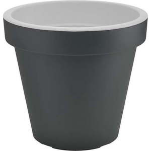 Šedo-bílý květináč Gardenico Metro Twist, ø 29, 5 cm obraz