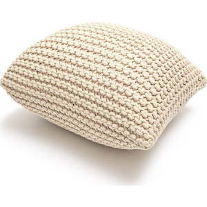Béžový polštářový puf Bonami Essentials Knit obraz