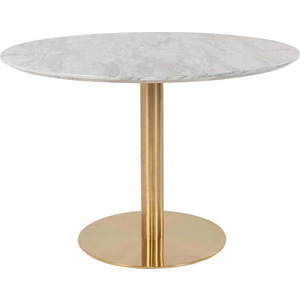 Kulatý jídelní stůl s deskou v dekoru mramoru ø 110 cm Bolzano – House Nordic obraz