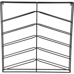 Černý nástěnný kovový regál na víno počet lahví 10 67x66x7, 5 cm Cuadro – PT LIVING obraz