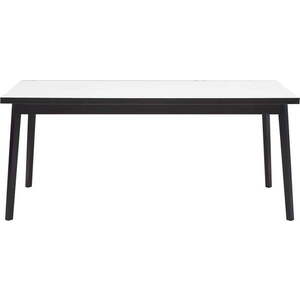 Černo-bílý rozkládací jídelní stůl v dubovém dekoru Hammel Single, 180 x 90 cm obraz