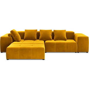 Žlutá sametová rohová pohovka (variabilní) Rome Velvet - Cosmopolitan Design obraz
