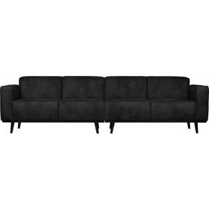 Černá pohovka z imitace semiše BePureHome Statement, 280 cm obraz