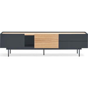 TV stolek v dekoru dubu v antracitovo-přírodní barvě 180x45 cm Otto – Teulat obraz