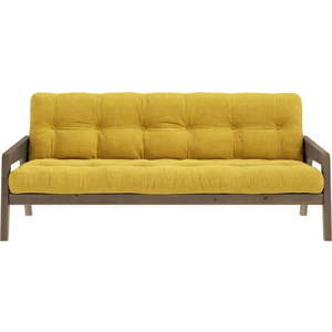 Žlutá manšestrová rozkládací pohovka 204 cm Grab - Karup Design obraz
