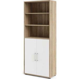 Modulární knihovna v bílo-přírodní barvě v dekoru dubu 89x222 cm Prima – Tvilum obraz