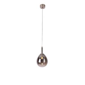 Šedé LED závěsné svítidlo se skleněným stínidlem Lukka – Candellux Lighting obraz
