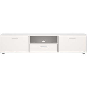 Bílý TV stolek 177x38 cm Media – Tvilum obraz
