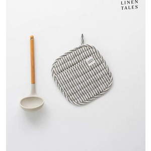 Lněná chňapka Thin Black Stripes – Linen Tales obraz
