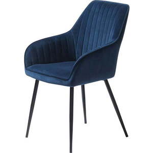Modrá sametová jídelní židle Melfort – Unique Furniture obraz