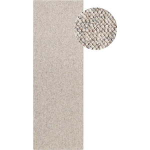Šedokrémový pratelný běhoun 80x240 cm Rocco Dark Cream – Elle Decoration obraz