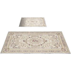 Hnědo-béžové koupelnové předložky v sadě 2 ks 60x100 cm – Foutastic obraz
