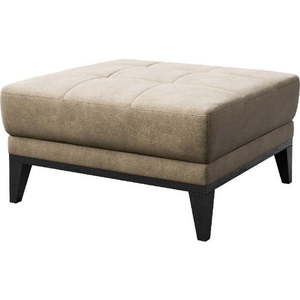 Béžová podnožka z imitace kůže MESONICA Musso Tufted obraz